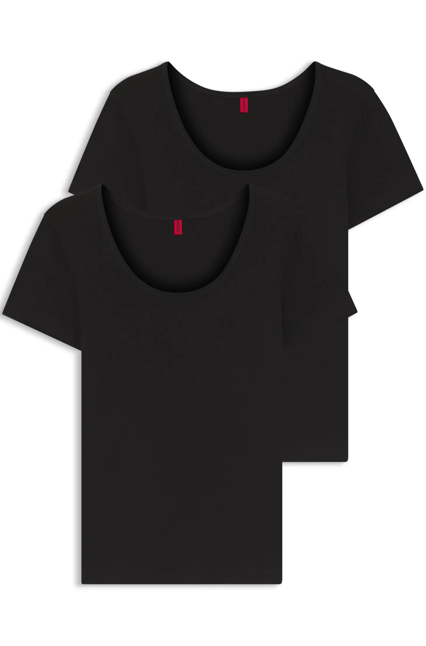 Unterwäsche-Top aus Stretch-Baumwolle mit Kontrast-Logo