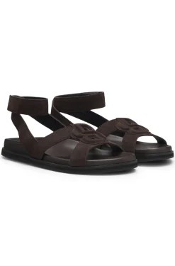 Veloursleder-Sandalen mit Double-B-Monogramm