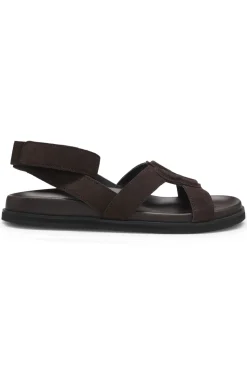 Veloursleder-Sandalen mit Double-B-Monogramm