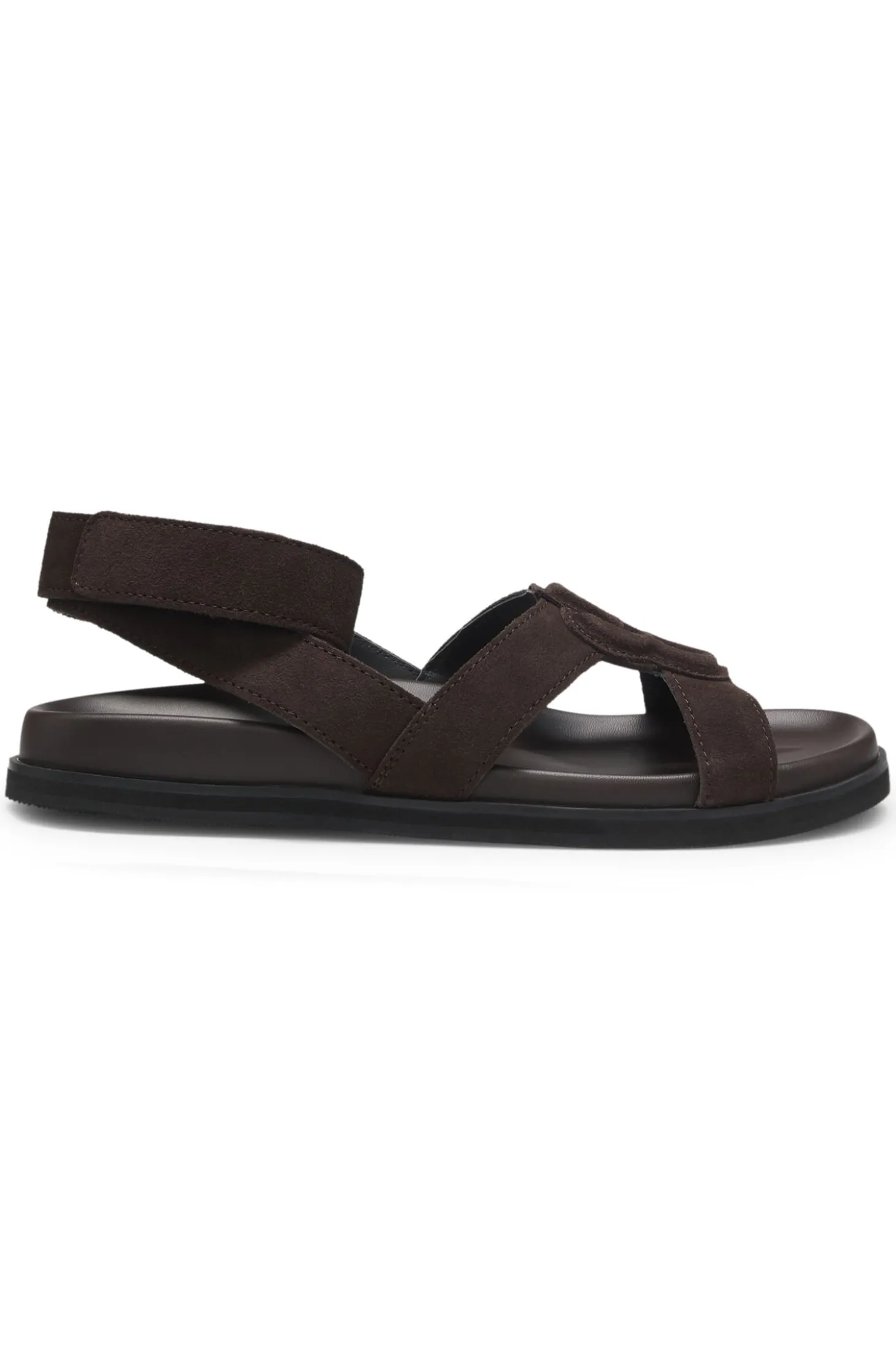 Veloursleder-Sandalen mit Double-B-Monogramm