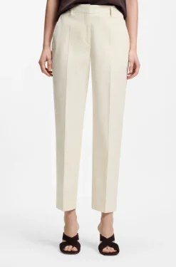 Verkürzte Tapered-Fit Hose aus elastischer Baumwolle