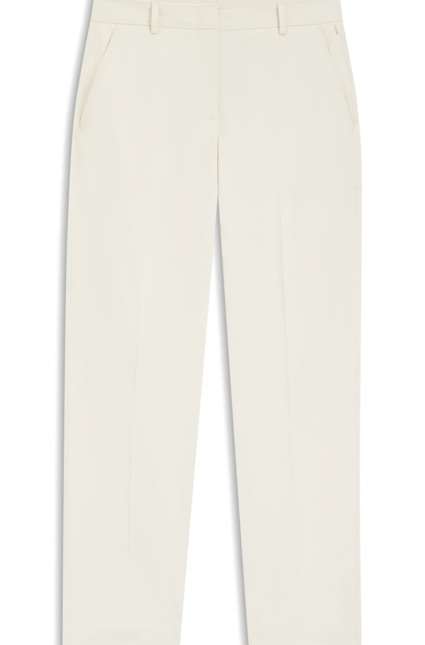 Verkürzte Tapered-Fit Hose aus elastischer Baumwolle