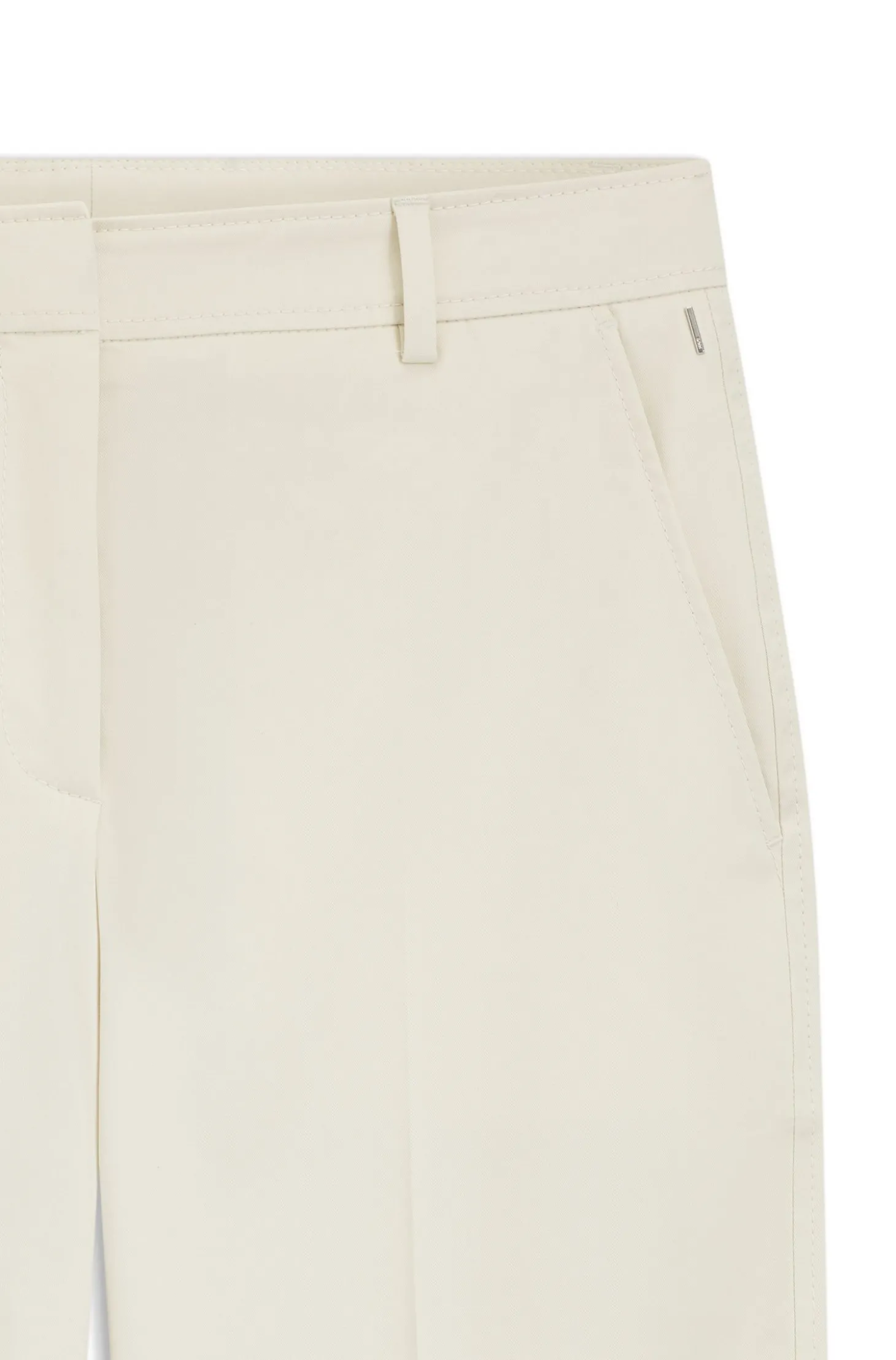 Verkürzte Tapered-Fit Hose aus elastischer Baumwolle