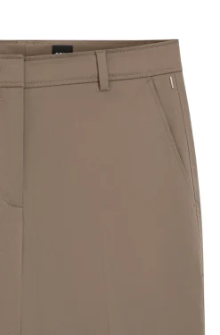 Verkürzte Tapered-Fit Hose aus elastischer Baumwolle