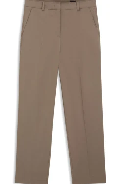 Verkürzte Tapered-Fit Hose aus elastischer Baumwolle
