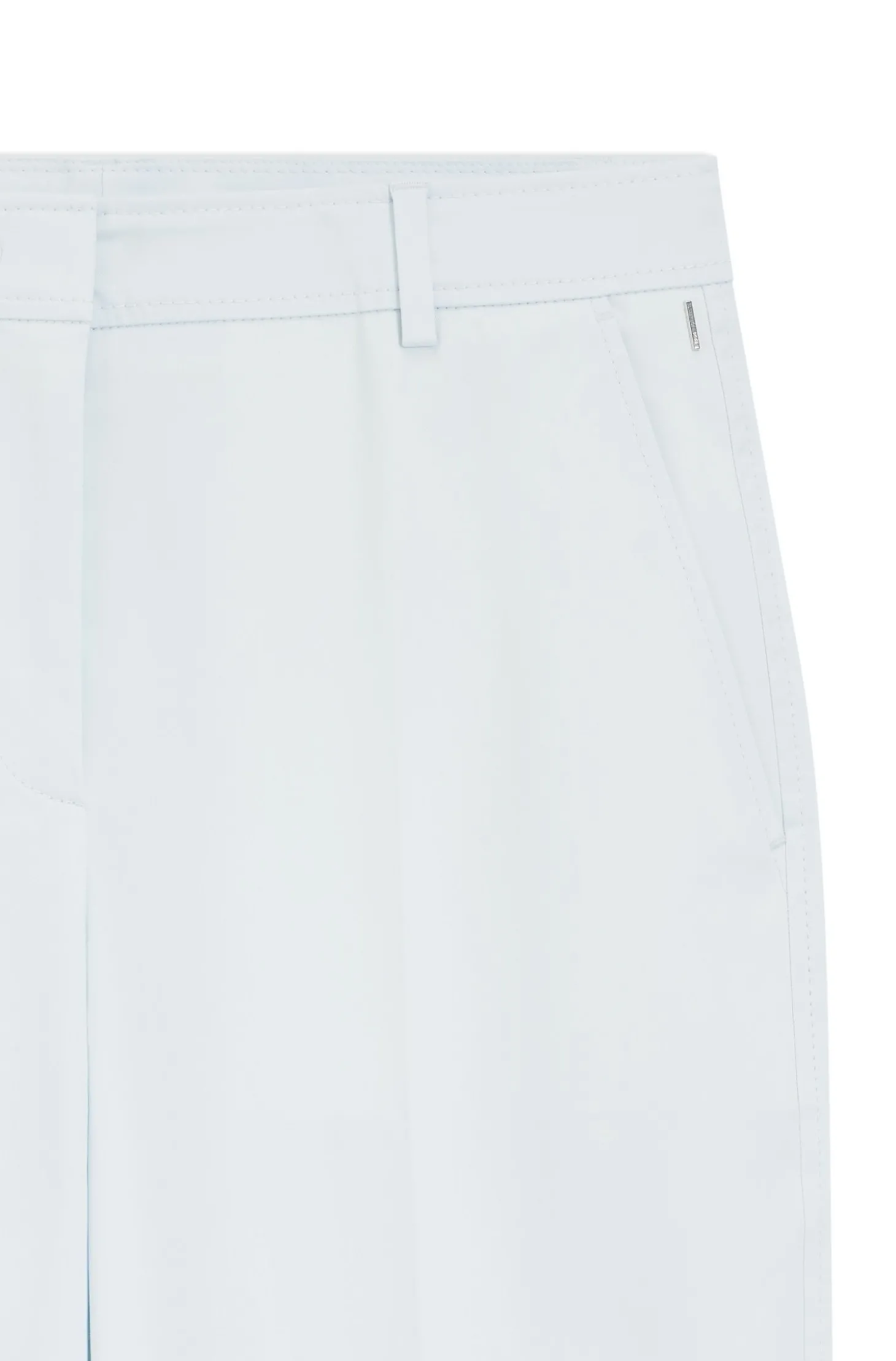 Verkürzte Tapered-Fit Hose aus elastischer Baumwolle