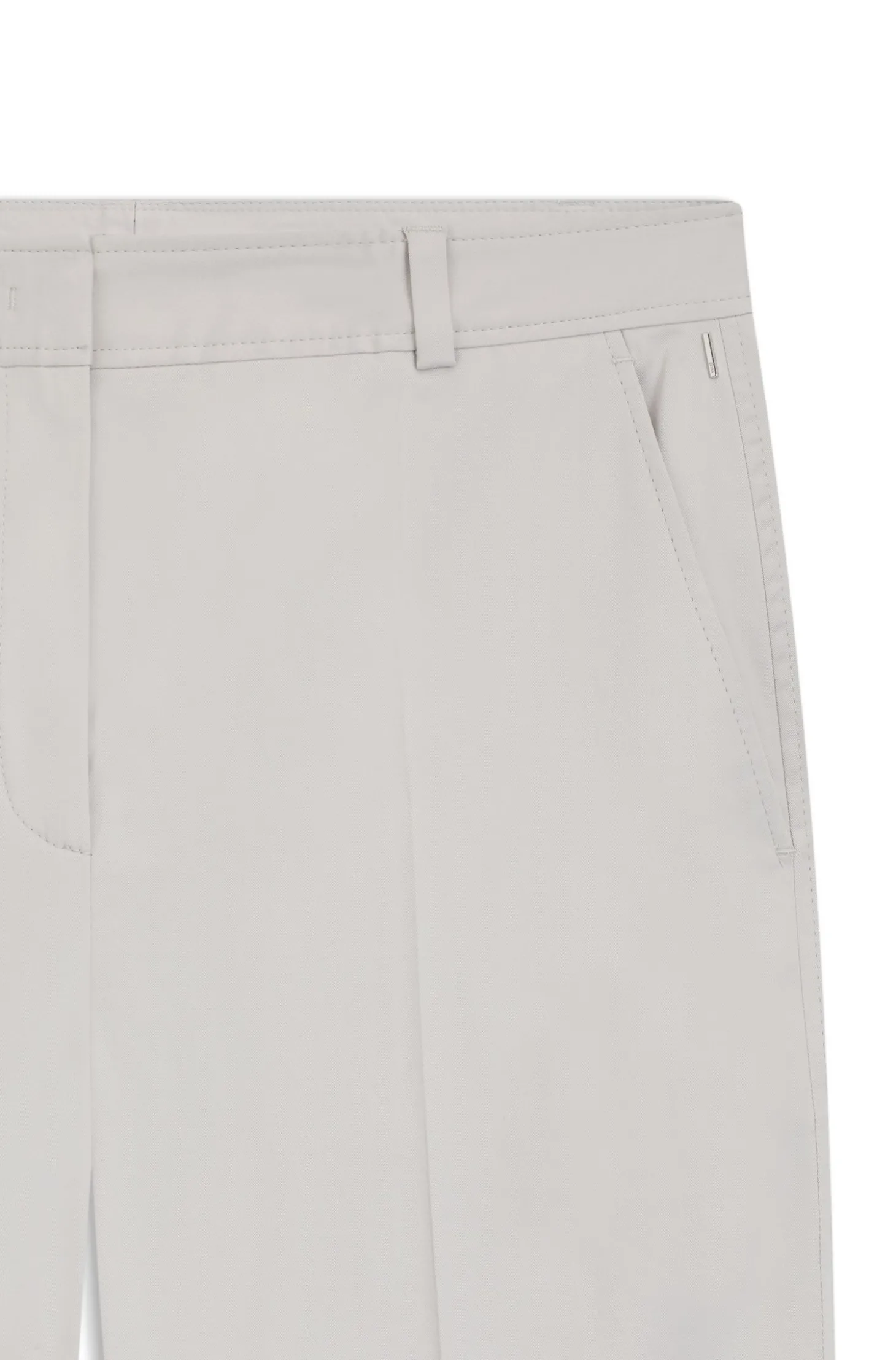 Verkürzte Tapered-Fit Hose aus elastischer Baumwolle
