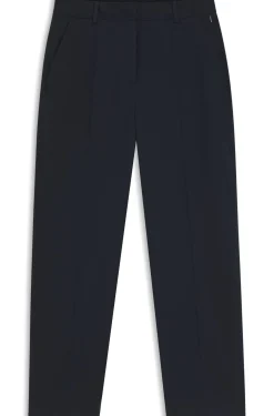 Verkürzte Tapered-Fit Hose aus elastischer Baumwolle