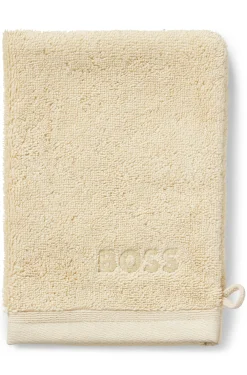 Waschhandschuh aus Baumwolle mit Logo-Stickerei