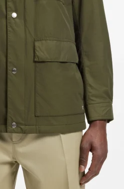 Wasserabweisende Feldjacke mit Karo-Innenfutter