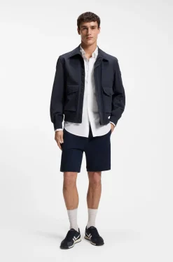 Wasserabweisende Jacke aus Crinkle-Gewebe