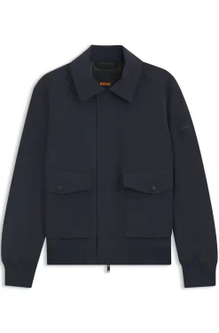 Wasserabweisende Jacke aus Crinkle-Gewebe