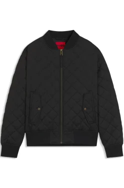 Wasserabweisende Jacke aus gestepptem Satin