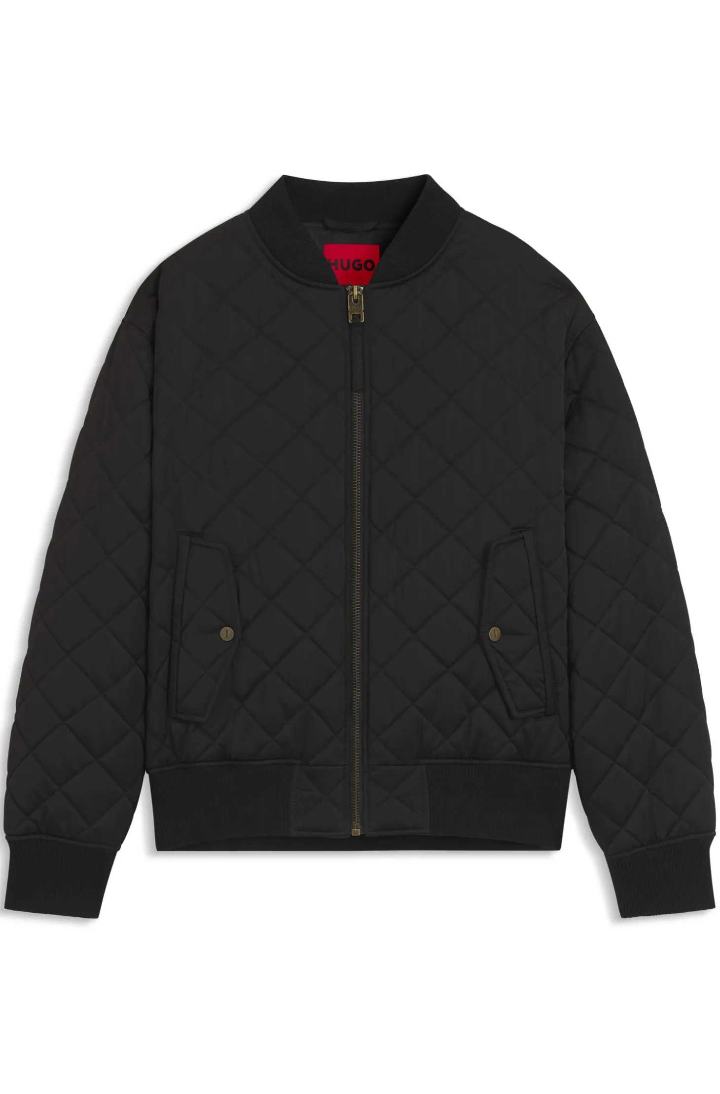 Wasserabweisende Jacke aus gestepptem Satin