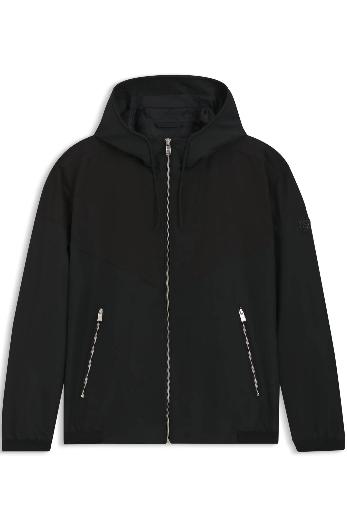 Wasserabweisende Jacke aus Mikrofaser-Popeline mit Kapuze
