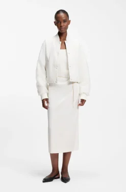Wasserabweisende Jacke mit Chiffon-Overlay
