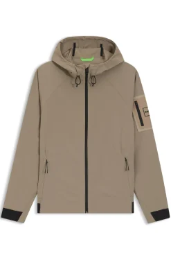 Wasserabweisende Jacke mit filigraner Waffelstruktur