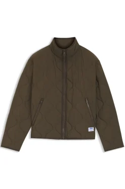 Wasserabweisende Jacke mit geschwungenen Absteppungen