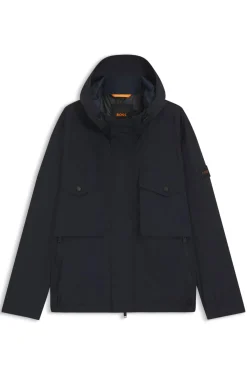 Wasserabweisende Jacke mit Kapuzenschirm