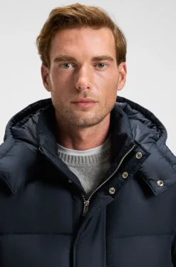 Wasserabweisende Jacke mit Logo-Aufnäher