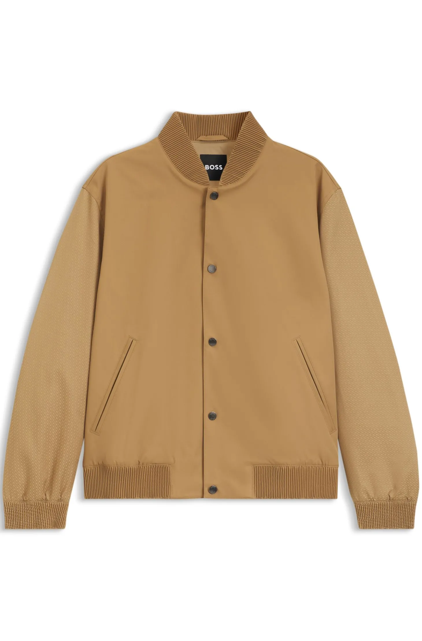 Wasserabweisende Jacke mit Monogramm-Muster an den Ärmeln