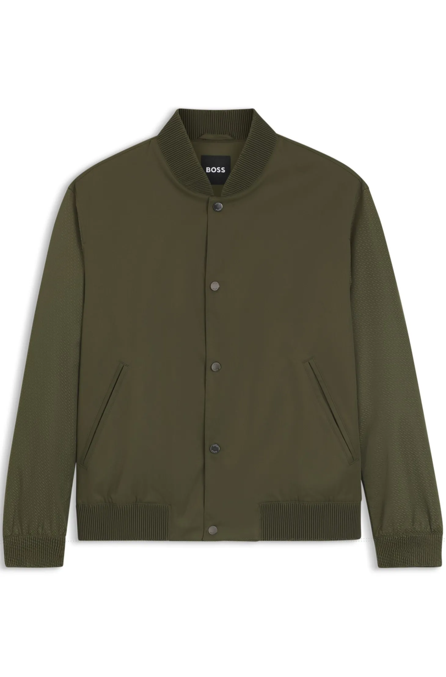 Wasserabweisende Jacke mit Monogramm-Muster an den Ärmeln
