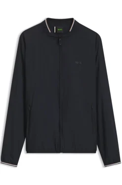 Wasserabweisende Jacke mit Reißverschluss und Logo-Details