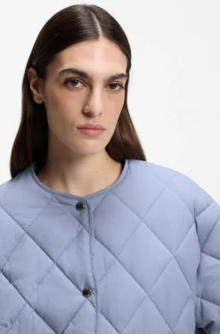 Wasserabweisende Jacke mit Rautensteppung