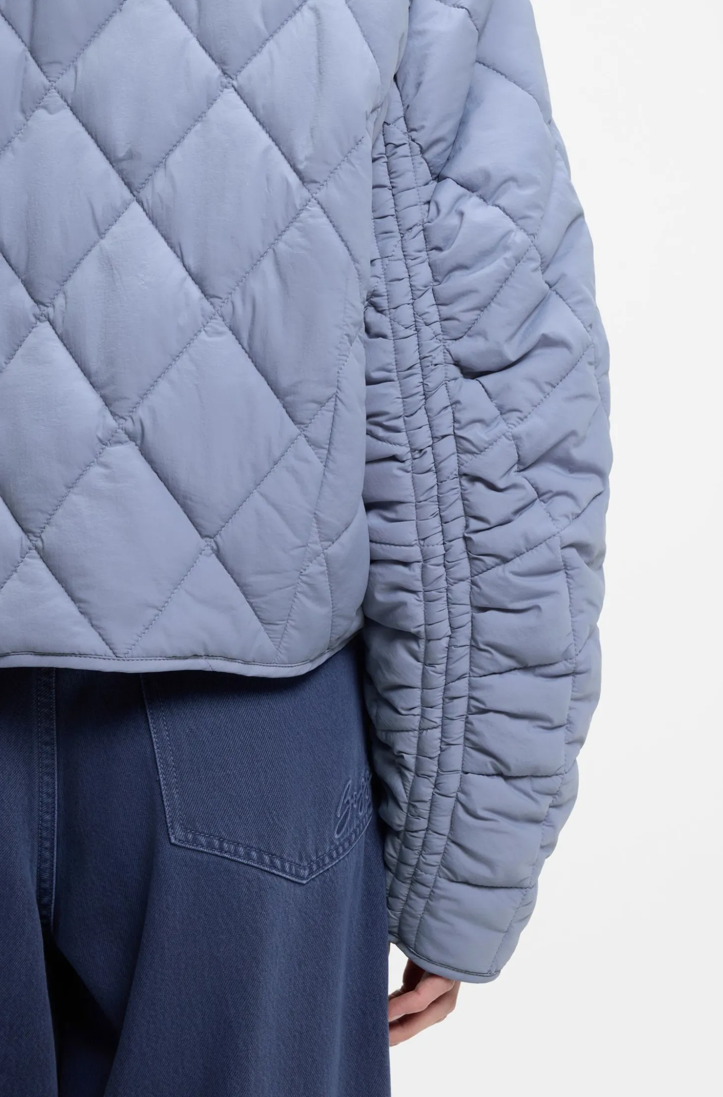 Wasserabweisende Jacke mit Rautensteppung