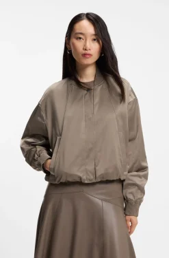Wasserabweisende Jacke mit Satin-Finish