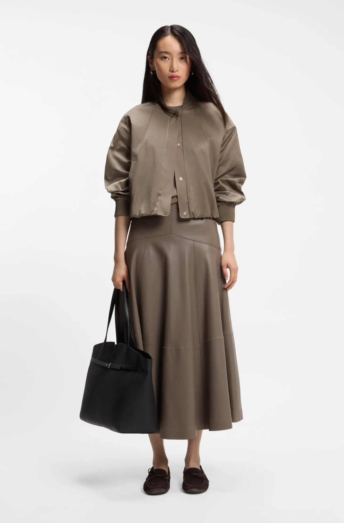 Wasserabweisende Jacke mit Satin-Finish