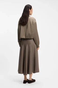 Wasserabweisende Jacke mit Satin-Finish