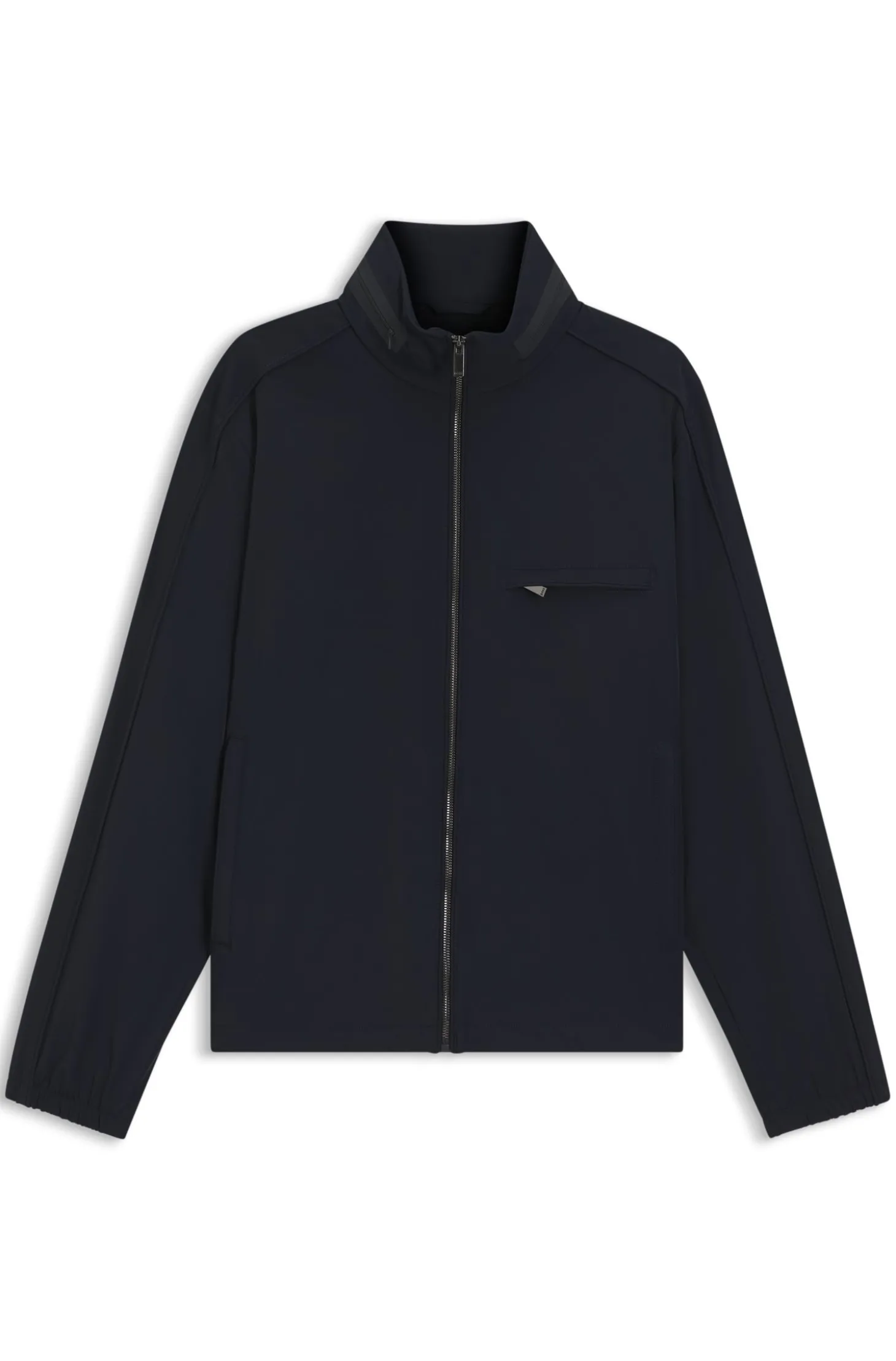 Wasserabweisende Jacke mit verstaubarer Kapuze