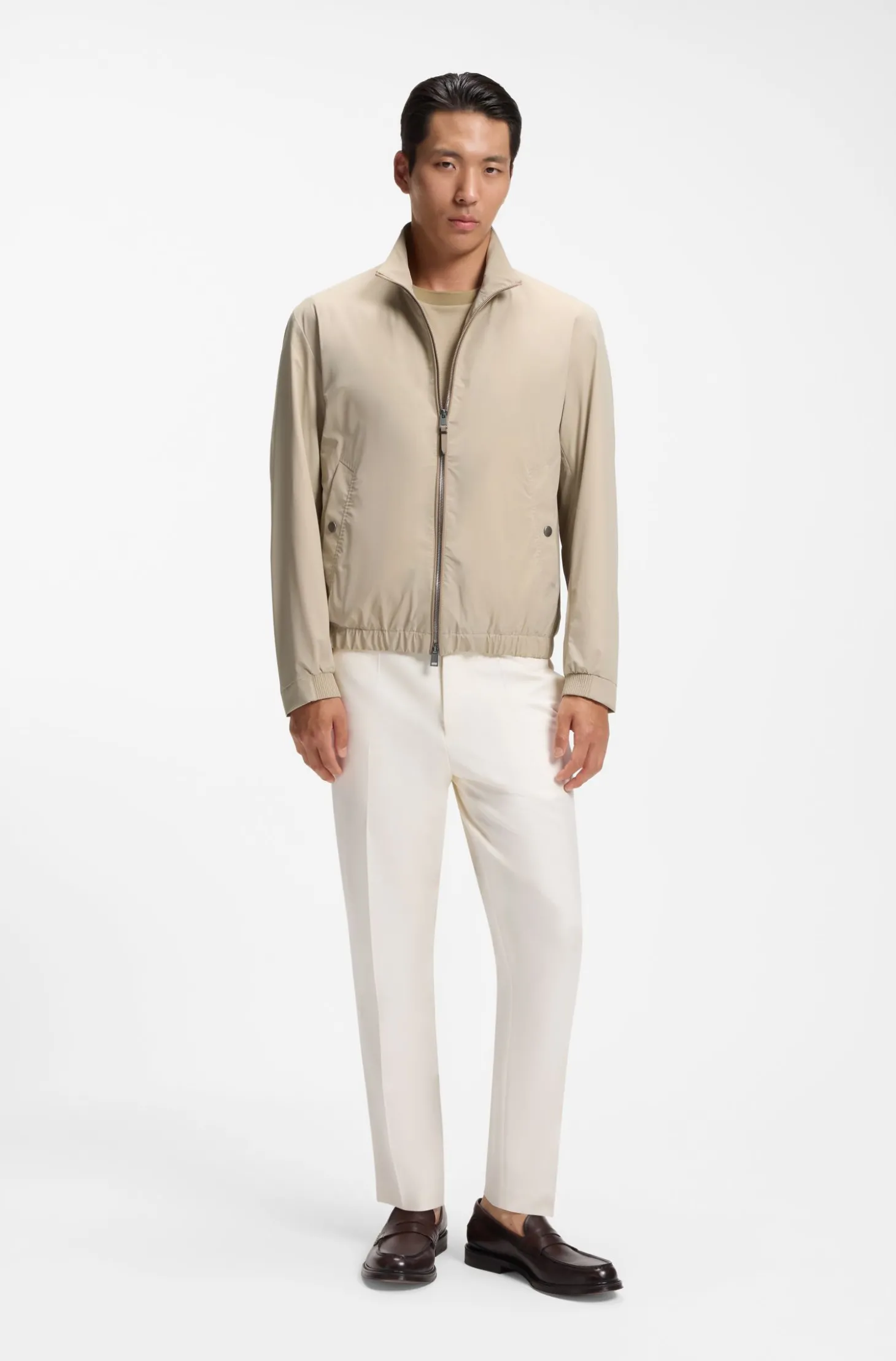 Wasserabweisende Jacke mit Zwei-Wege-Stretch und Reißverschluss