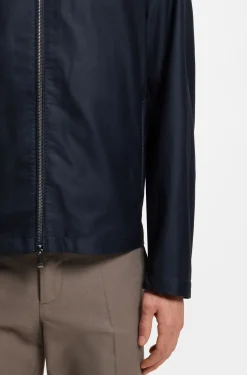 Wasserabweisende Regular-Fit Jacke aus beschichtetem Gewebe