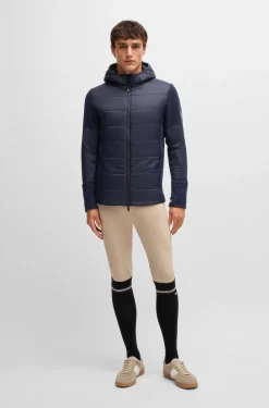 Wasserabweisende Reitsport-Jacke mit Fleece-Details