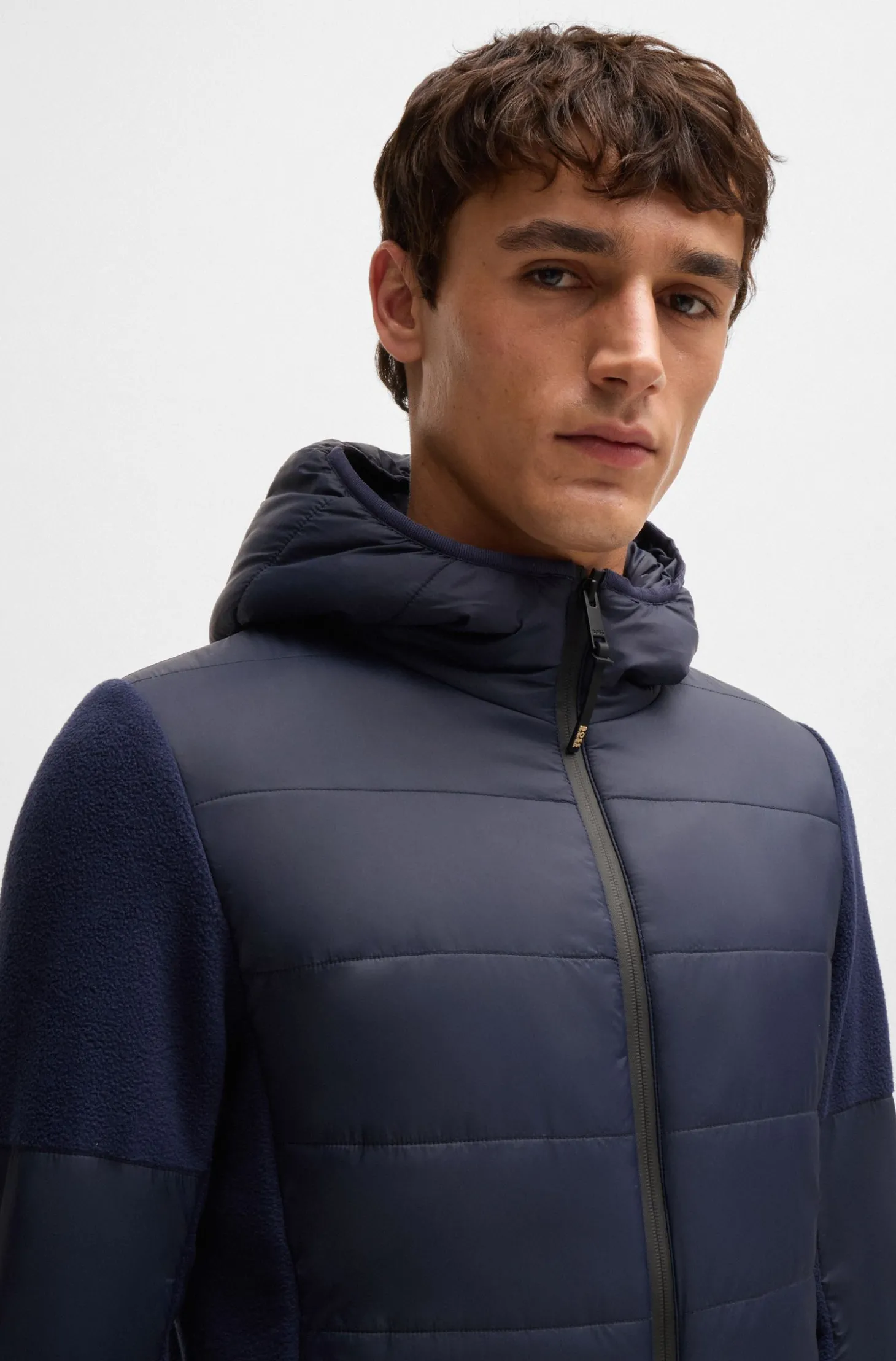 Wasserabweisende Reitsport-Jacke mit Fleece-Details