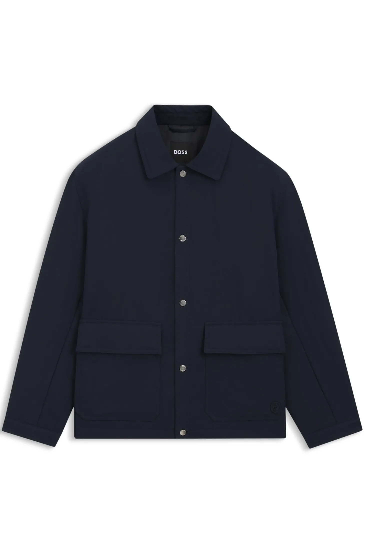 Wasserabweisende Relaxed-Fit Jacke aus angerautem Gewebe