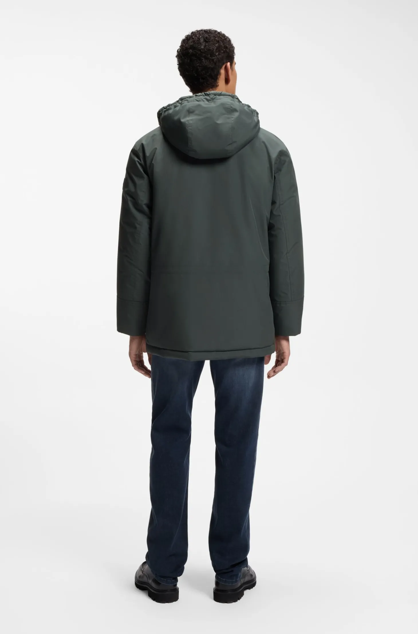 Wasserabweisender Parka mit Logo-Badge