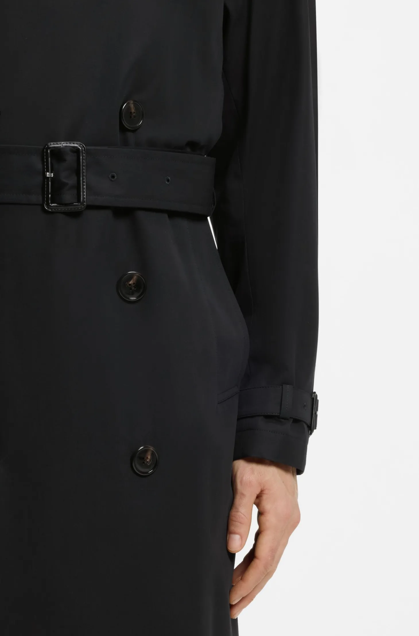 Wasserabweisender Trenchcoat aus Baumwoll-Twill