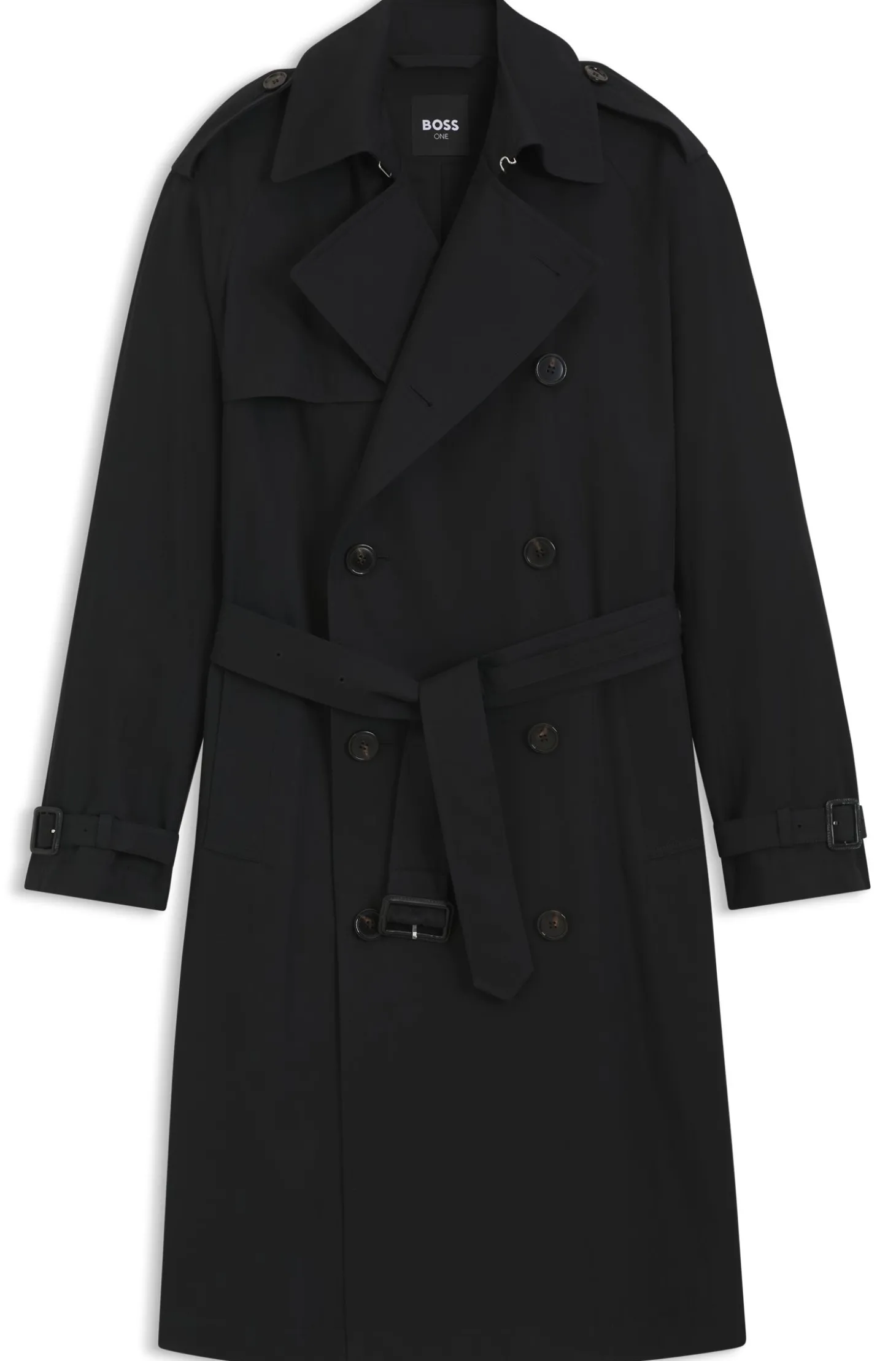 Wasserabweisender Trenchcoat aus Baumwoll-Twill