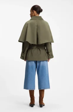 Wasserabweisender Trenchcoat mit Gürtel