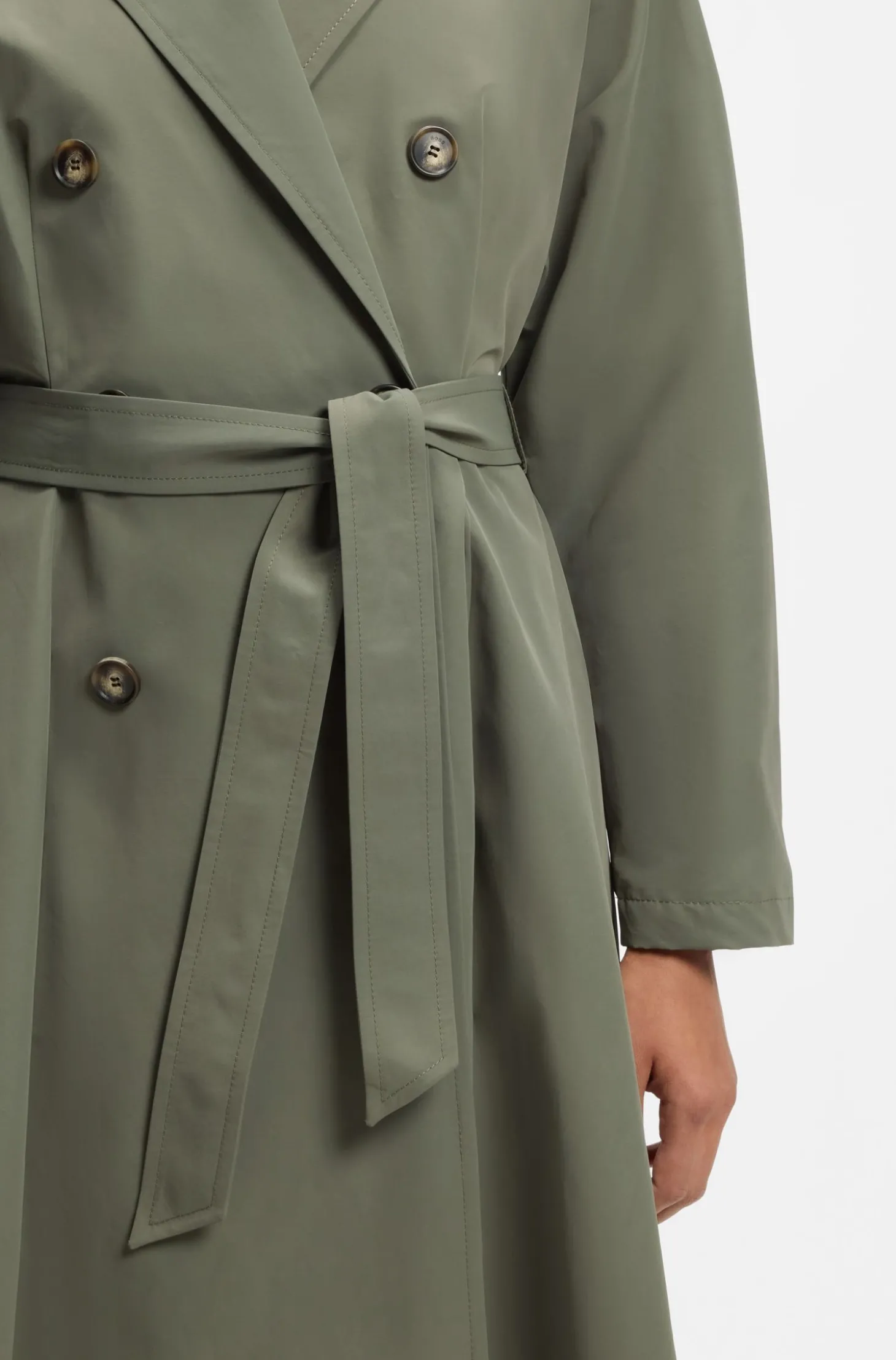 Wasserabweisender Trenchcoat mit Gürtel
