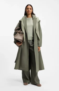 Wasserabweisender Trenchcoat mit Gürtel