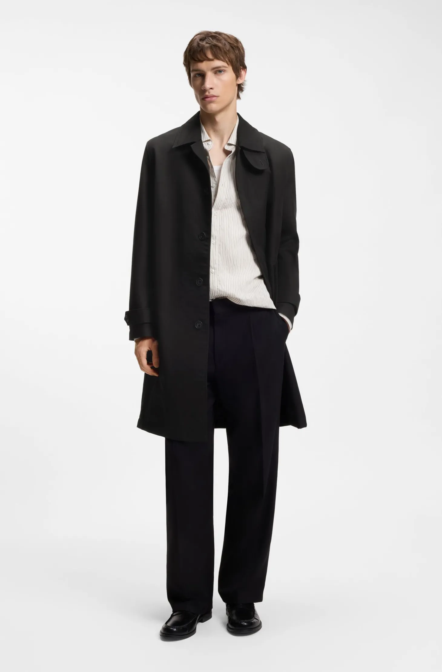 Wasserabweisender Twill-Mantel aus Baumwoll-Mix