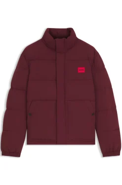 Wasserabweisende Steppjacke mit Logo-Patch