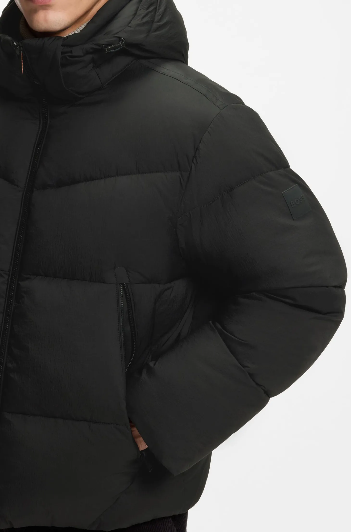 Wasserabweisende Steppjacke mit abnehmbarer Kapuze