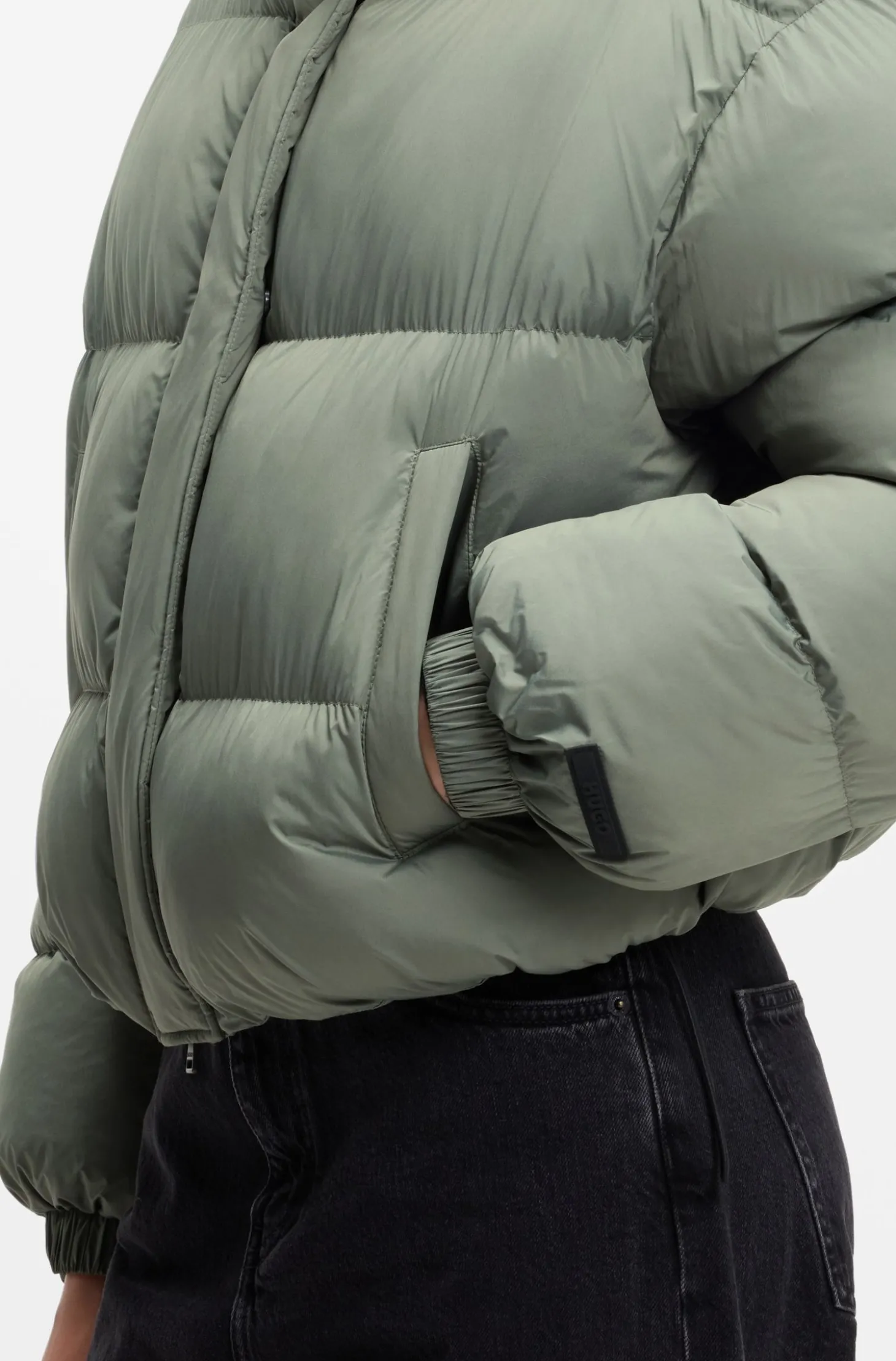 Wasserabweisende Steppjacke mit Stehkragen