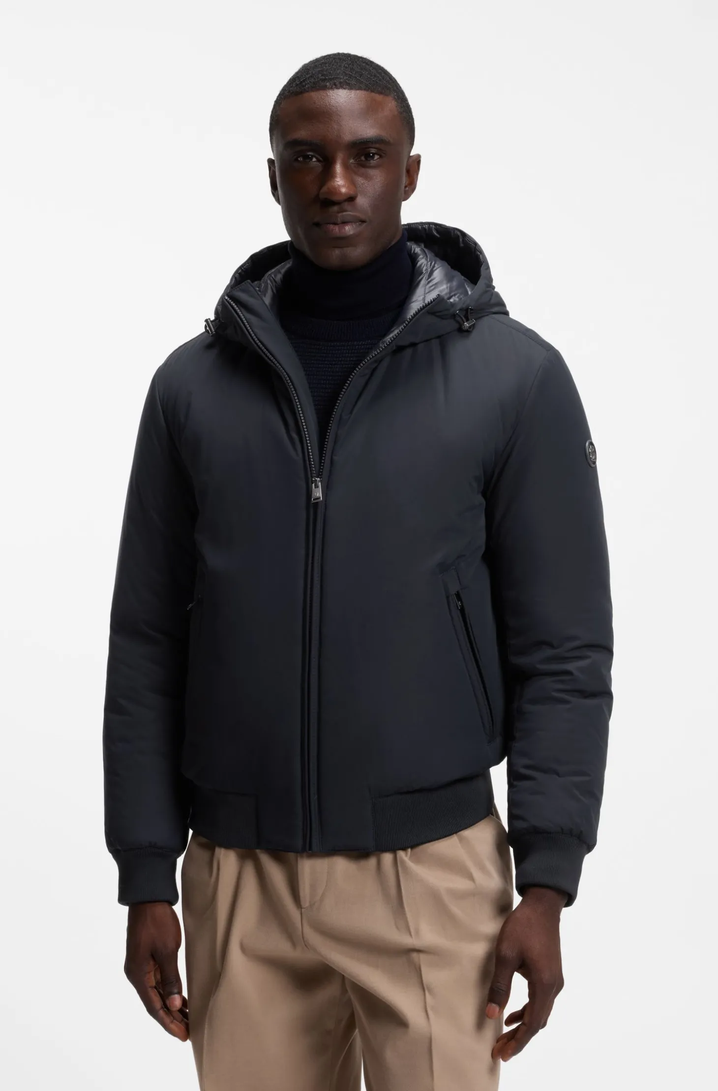 Wasserabweisende wattierte Jacke mit Double-B-Monogramm