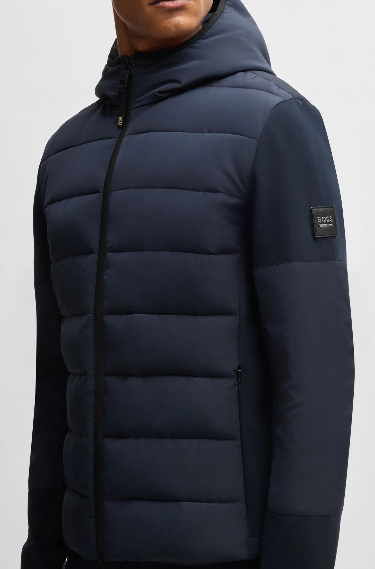 Wasserabweisende, wattierte Reitsport-Hybrid-Jacke